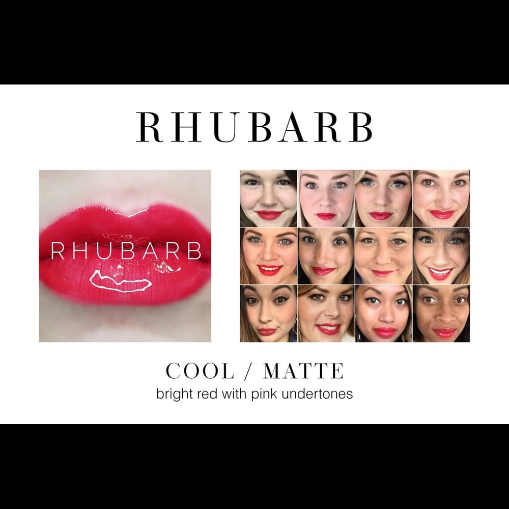 Unicorn Color! Rhubarb Lipsense.